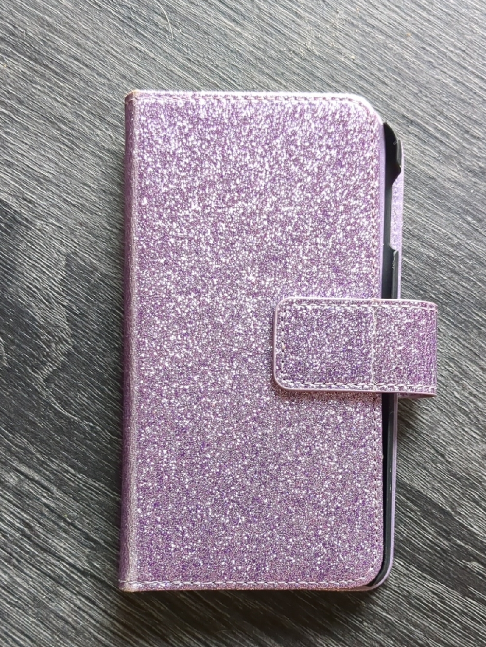 Sparkle Purple Phone Wallet Case - Compatible Cell Phone Accessory